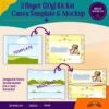 2 Finger Kit Kat wrapper Canva template