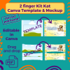 2 Finger Kit Kat wrapper Canva template