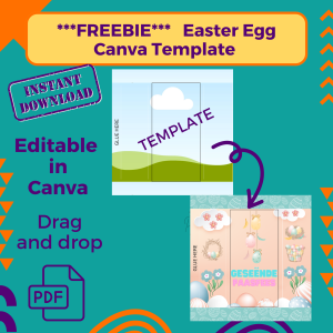 Freebie Easter Egg Canva template
