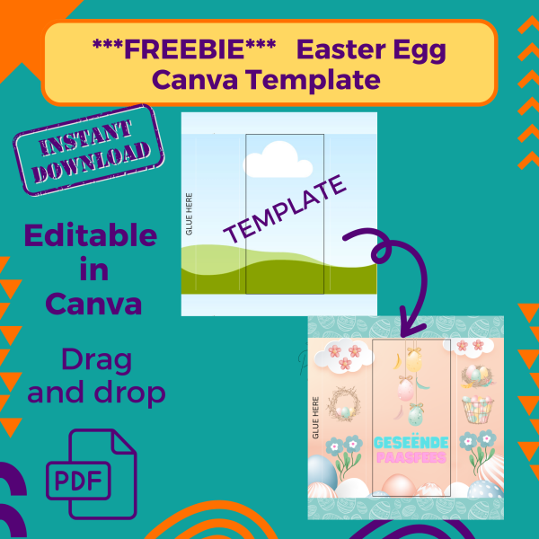 Freebie Easter Egg Canva template