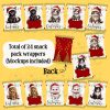 Cat Christmas snack pack wrappers