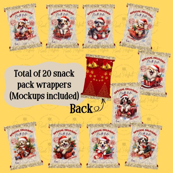 Dog Christmas snack pack wrappers