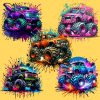 Monster trucks clipart