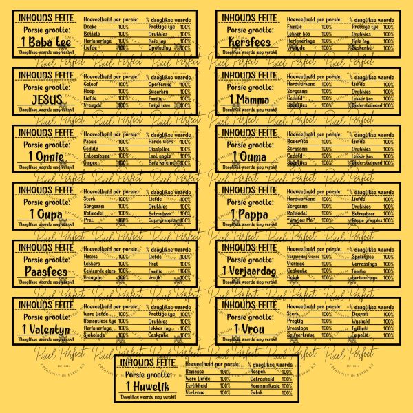 Big Bundle nutrition facts Afrikaans