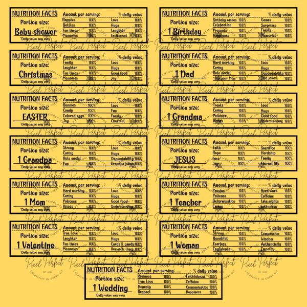 Nutrition facts combo Afrikaans & English