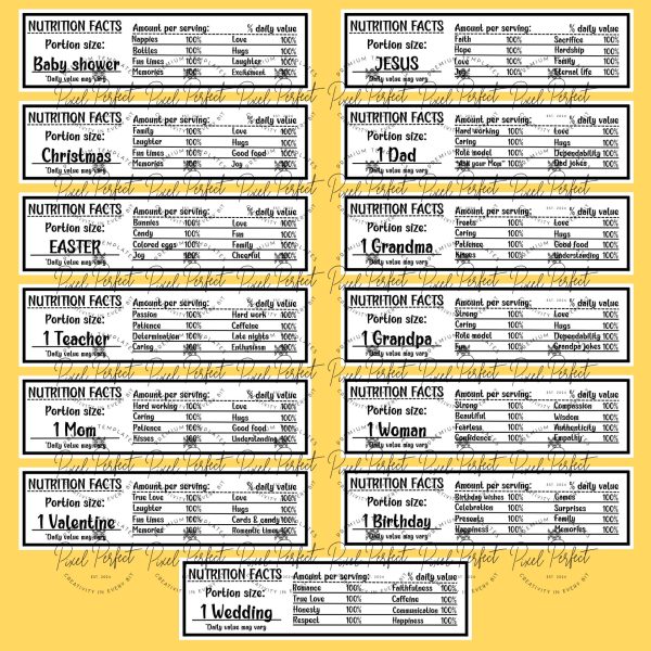 Nutrition facts combo Afrikaans & English