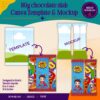 80g chocolate slab wrapper Canva template