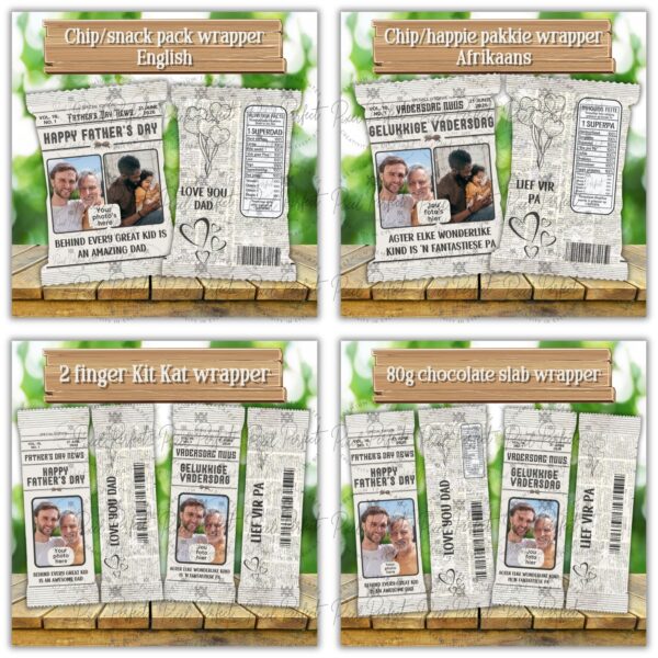 Father's day newspaper wrapper bundle