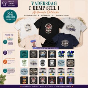 Afrikaanse Vadersdag t-hemp stel 1