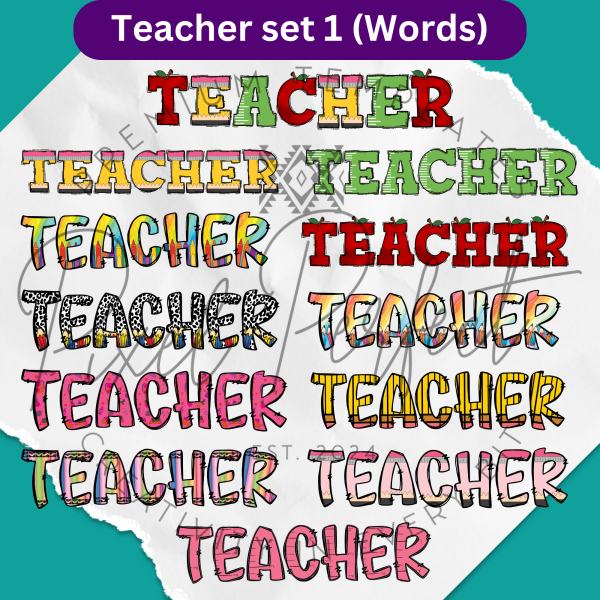 Teacher clipart bundle 1 English