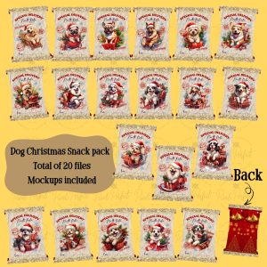 Dog Christmas snack pack wrappers
