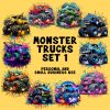 Monster trucks clipart