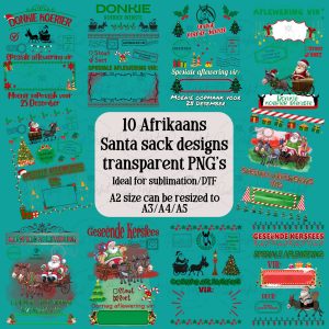 Santa sack clipart bundle 1