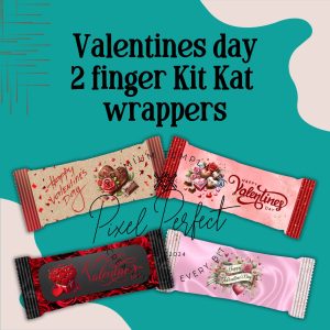 Valentine's day 2 finger Kit Kat wrappers