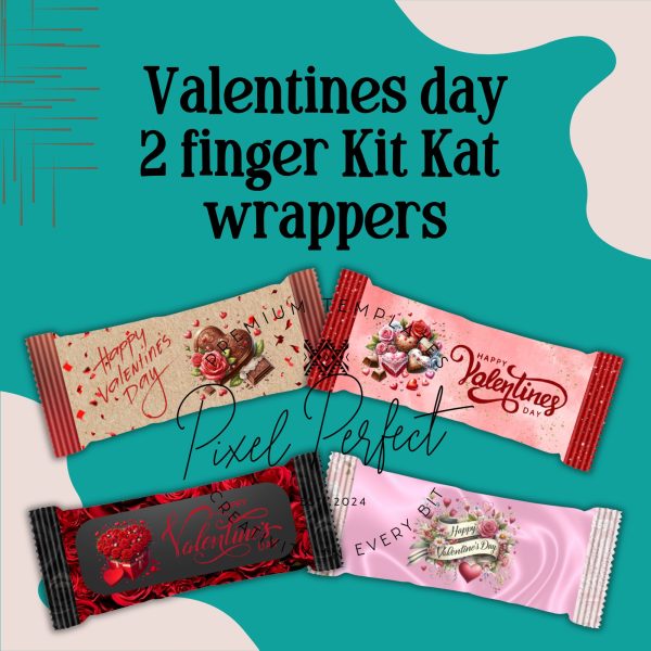 Valentine's day 2 finger Kit Kat wrappers