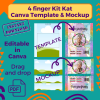 4 finger Kit Kat wrapper Canva template