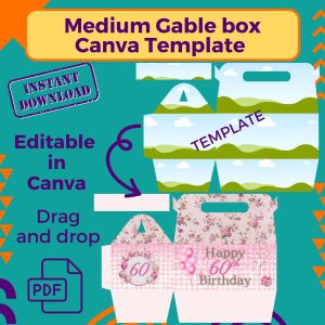 Gable box medium Canva template