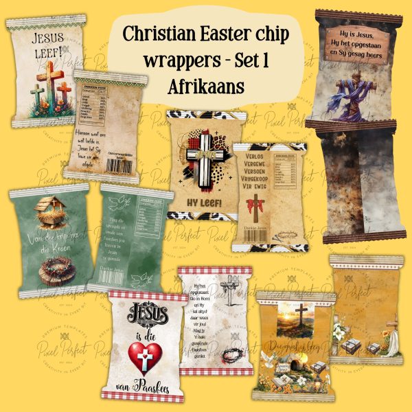 Christian Easter chip wrapper Set 1 Afrikaans