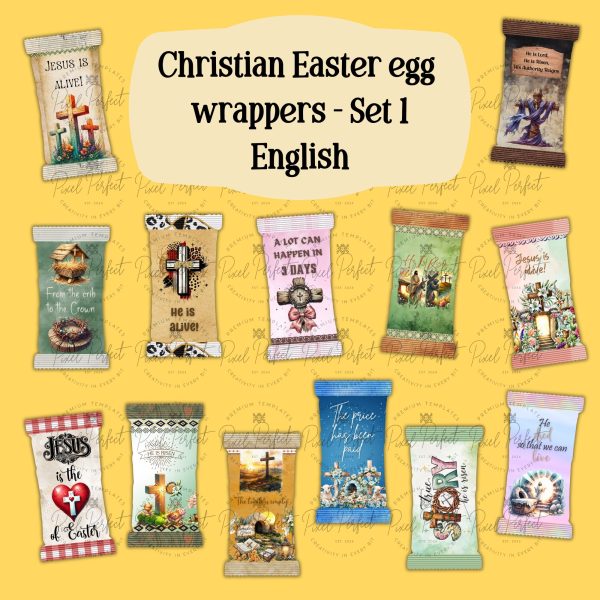 Christian Easter egg wrapper Set 1 English