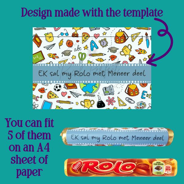 Rolo wrapper Canva template