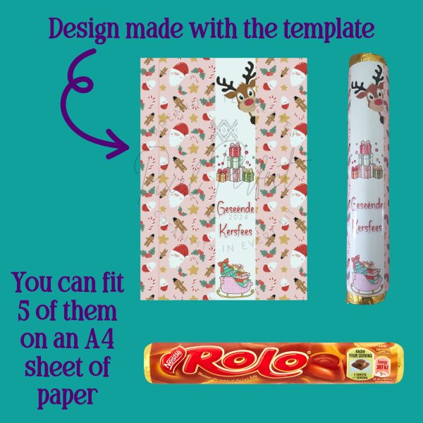 Rolo wrapper Canva template