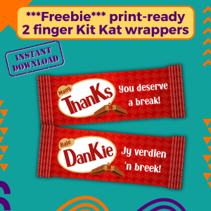 Freebie - 2 finger Kit Kat wrappers