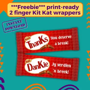 Freebie - 2 finger Kit Kat wrappers