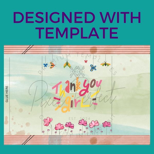 Small snack pack wrapper Canva template