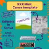 XXX Mint wrapper Canva template