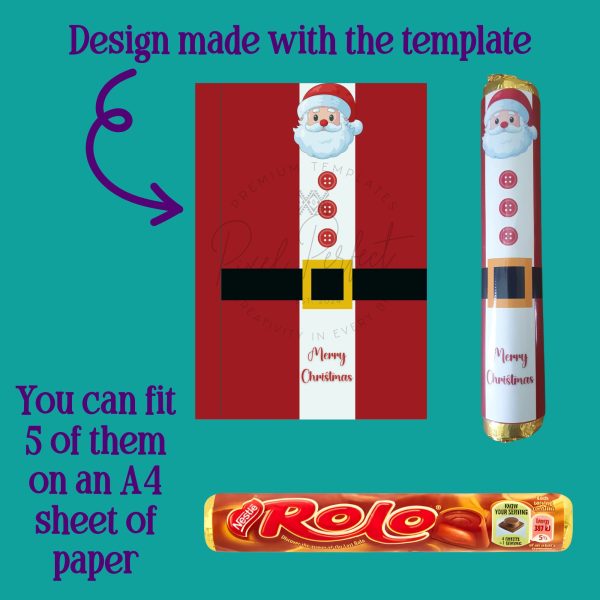 Rolo wrapper Canva template