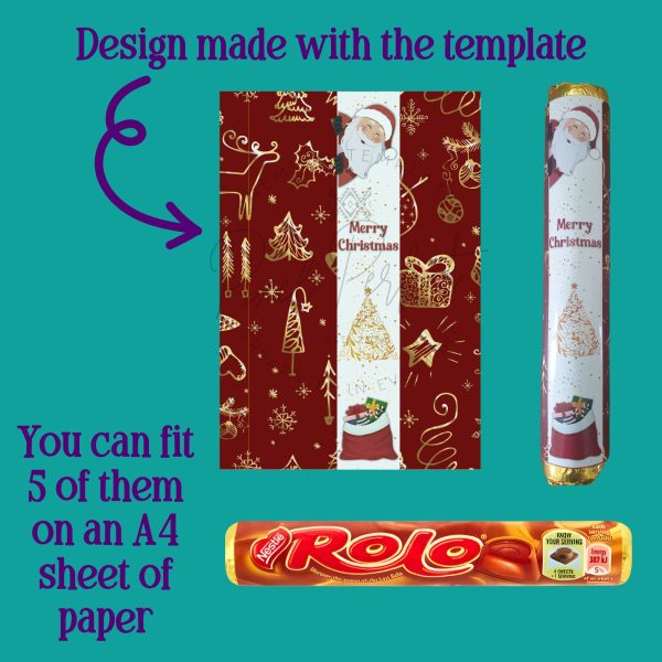 Rolo wrapper Canva template