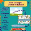 Rolo wrapper Canva template