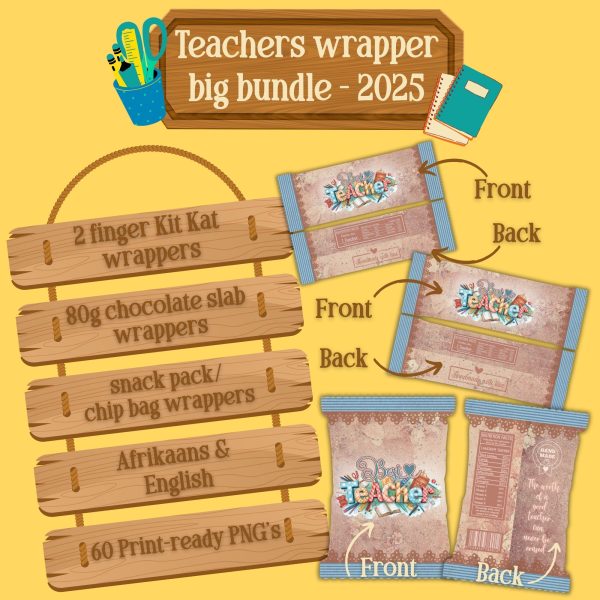 Teachers wrapper big bundle 2025