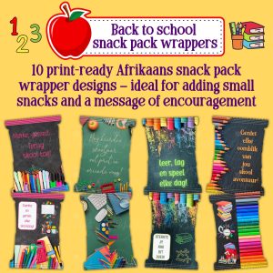 Back to school bundle snack pack wrappers