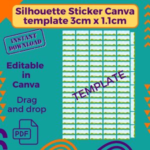 Silhouette/Cricut Stickers Canva template