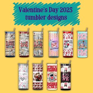 Valentine's Day 2025 20oz Tumbler designs