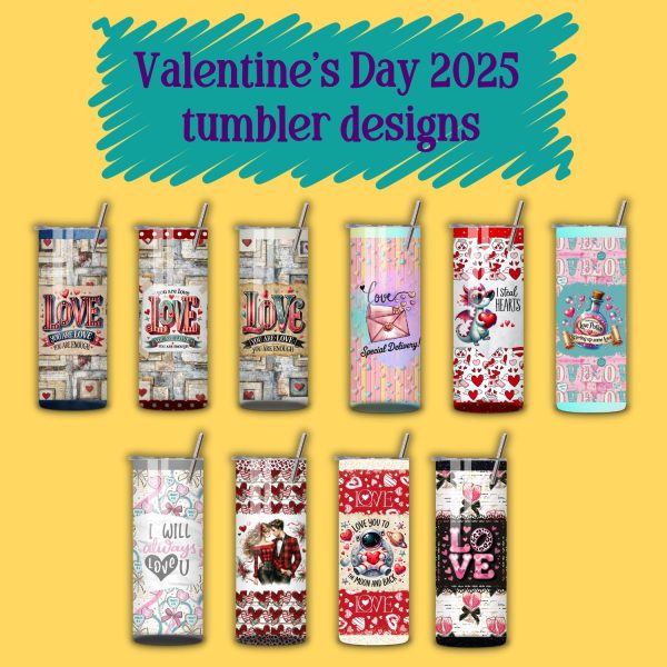 Valentine's Day 2025 20oz Tumbler designs