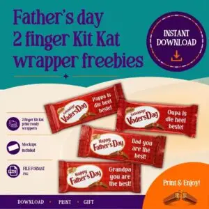 Father's Day 2 finger Kit Kat freebies